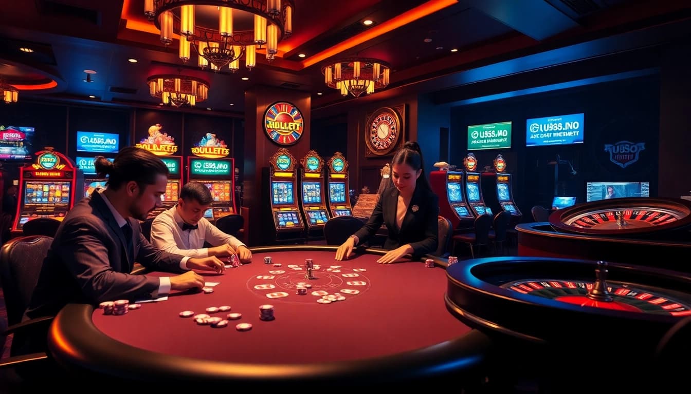 Experience high-stakes excitement with UU88 at a lavish casino gaming table.