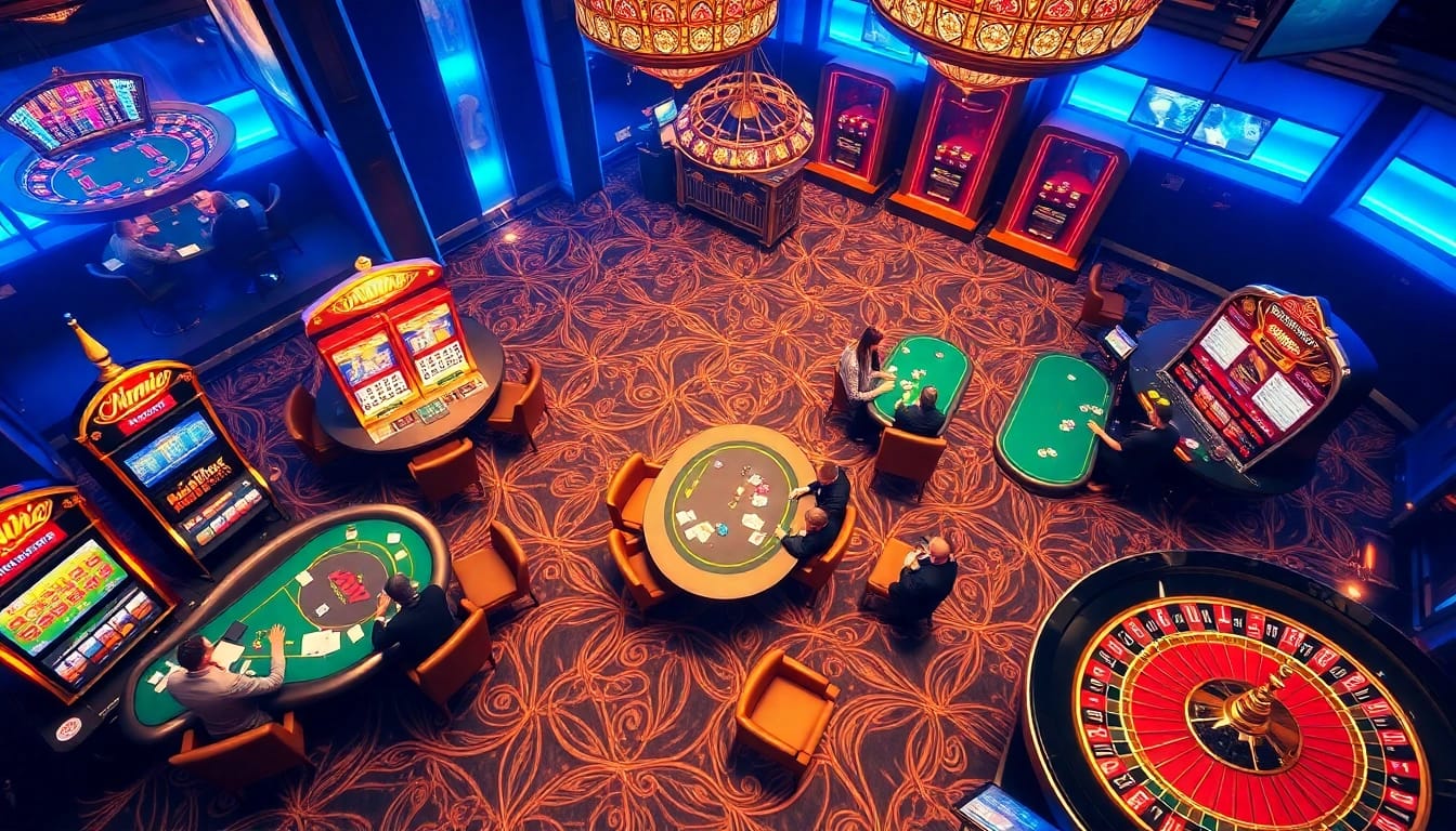 High-stakes gambling excitement at IWIN68 casino with vibrant tables and thrilling gameplay.
