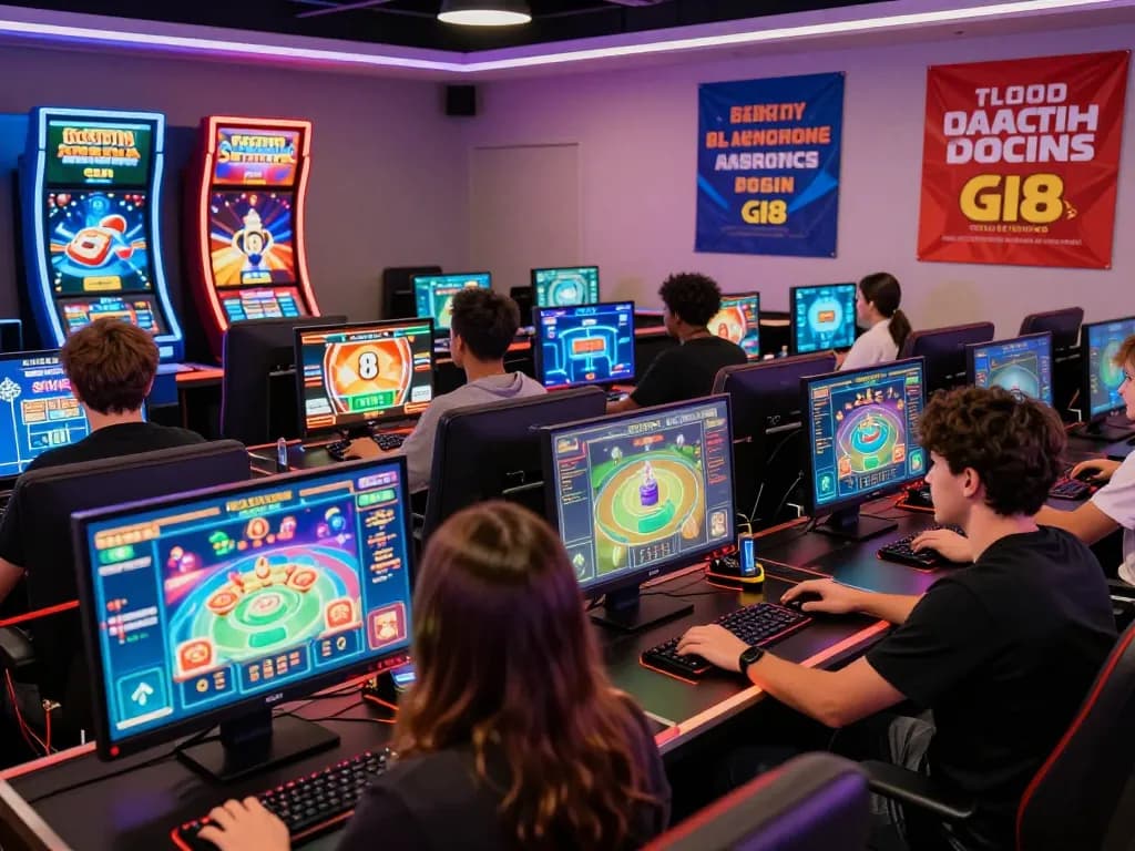 Engaged players enjoying interactive games and live betting at GI8 online casino.