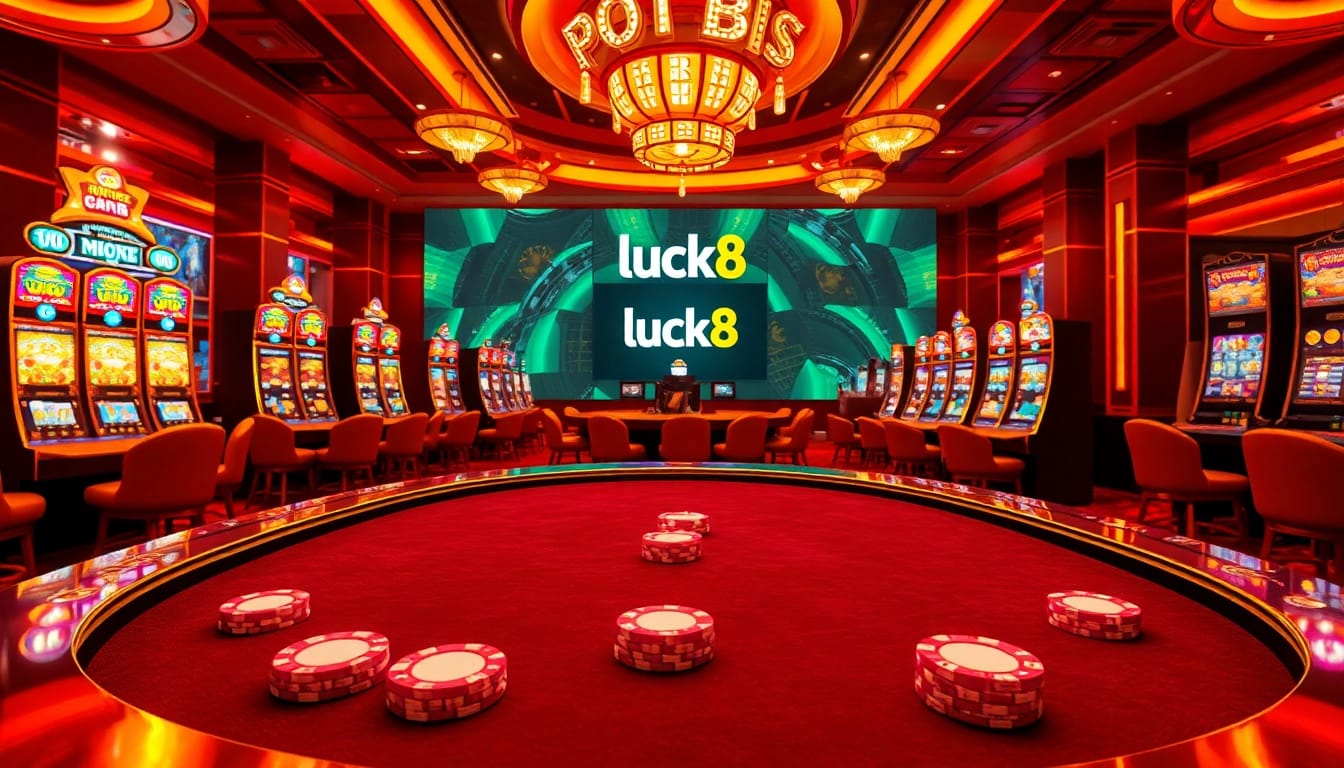 Experience the thrill of luck8 as players engage with exciting live dealer games in a luxurious casino.