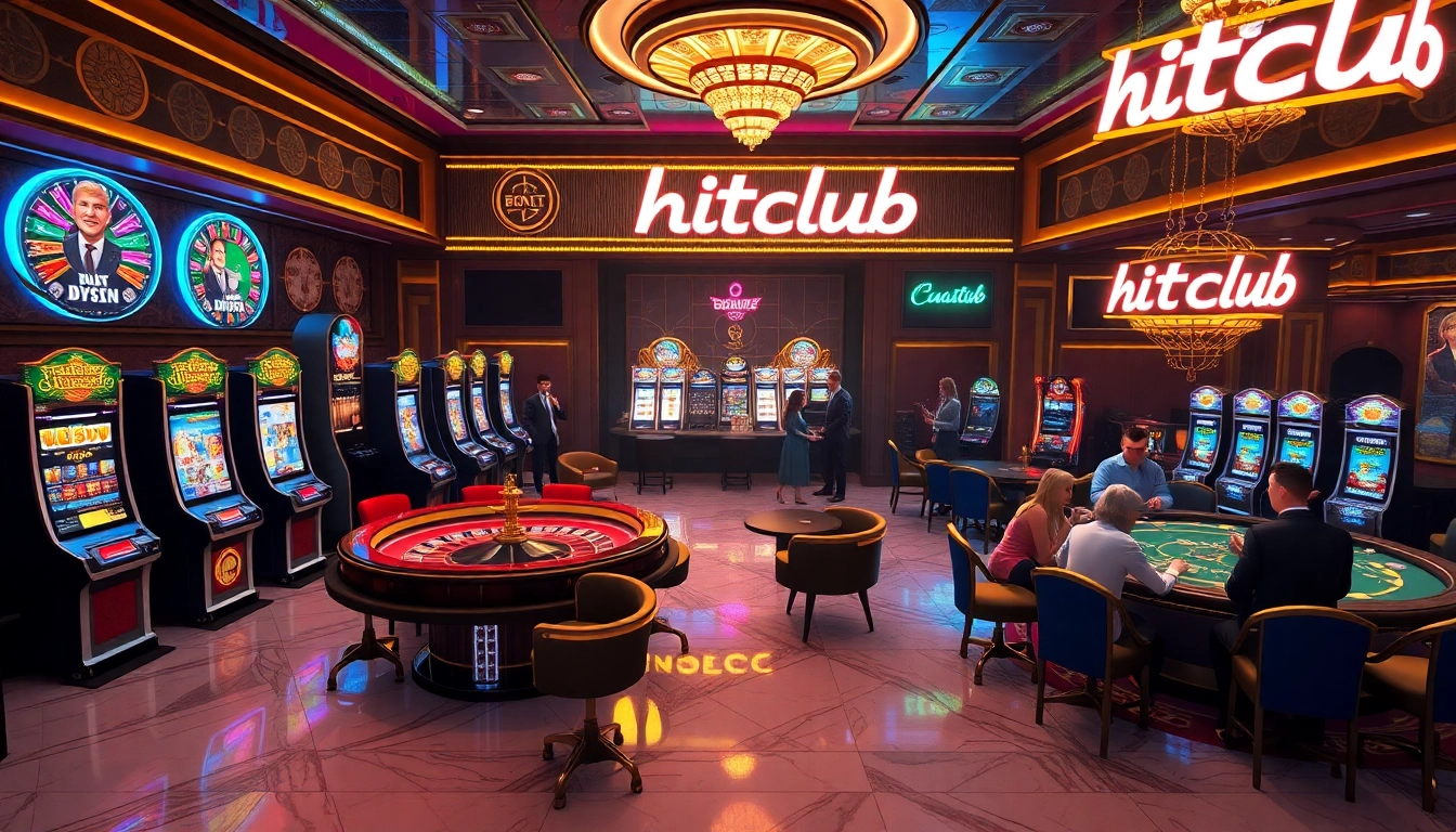 Experience the excitement of gambling at the hitclub casino, featuring vibrant slots and elegant poker tables.