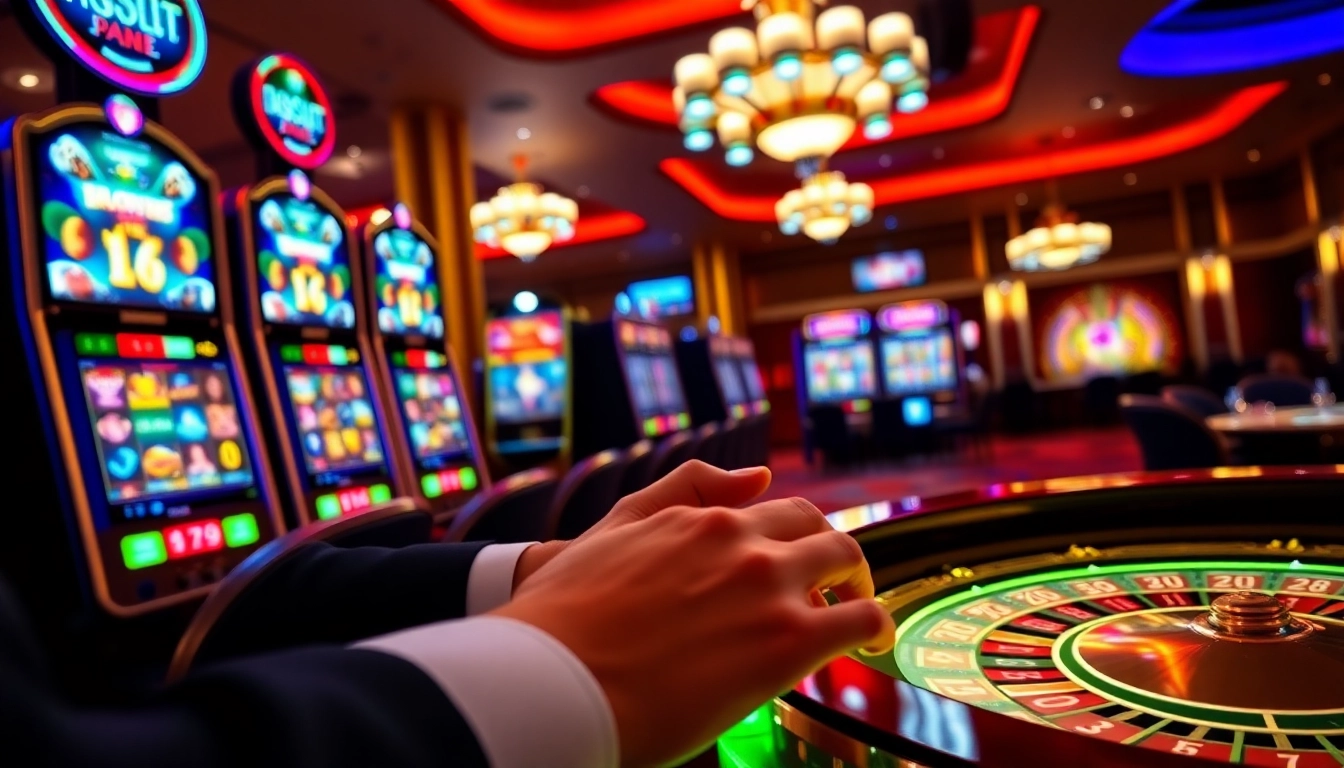 Engaging players experiencing PG Slots GA888 in a vibrant casino setting.