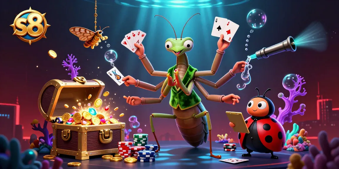 Experience exciting moments playing S8 with a unique gambling atmosphere featuring vibrant characters and elements.