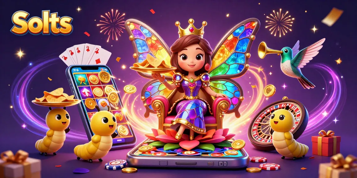 Spin your way to victory with vibrant Slots featuring a butterfly queen and gold coins!