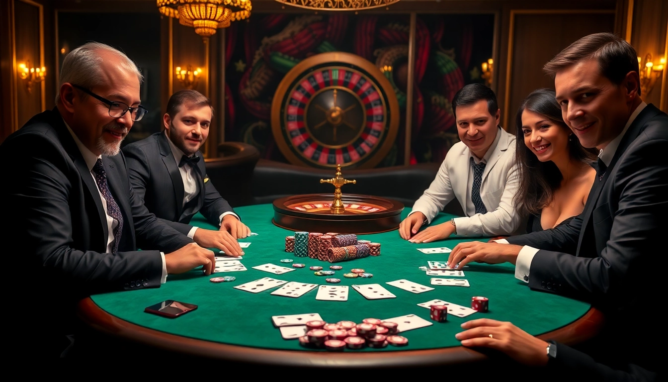Players engaging in a thrilling poker game on https://789wins1.net/ with vibrant casino elements.