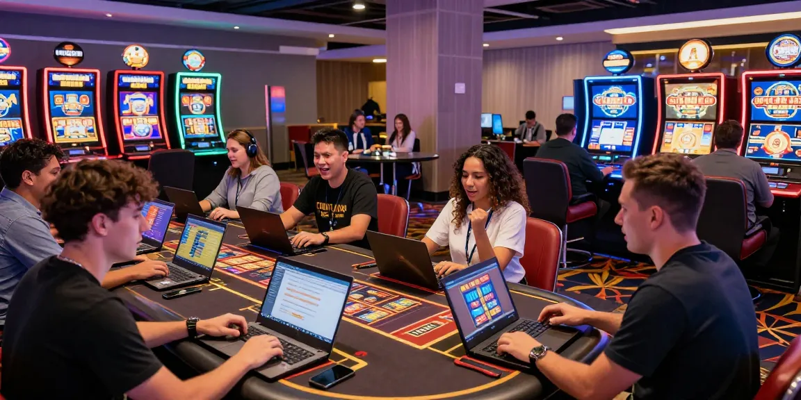 Excited players enjoying games at a credit card casino in 2026.