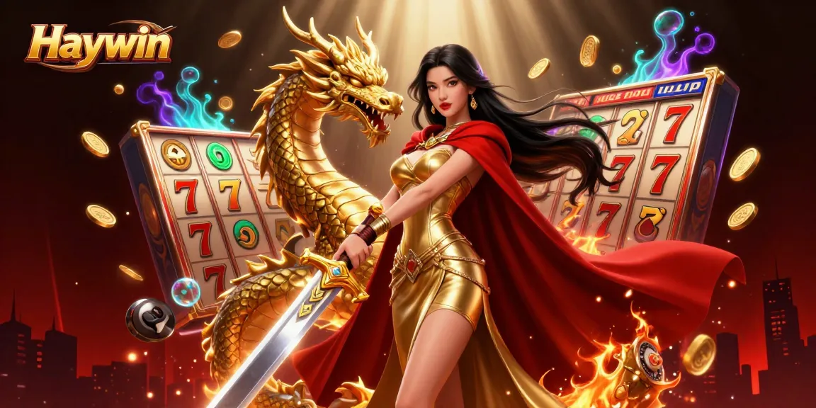 Experience excitement with Haywin as you spin slots surrounded by dramatic elements and vibrant colors.