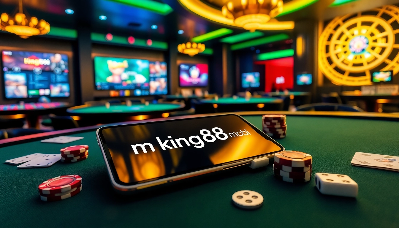 Experience the excitement of online gaming with m king88 mobi showcasing vibrant casino elements.