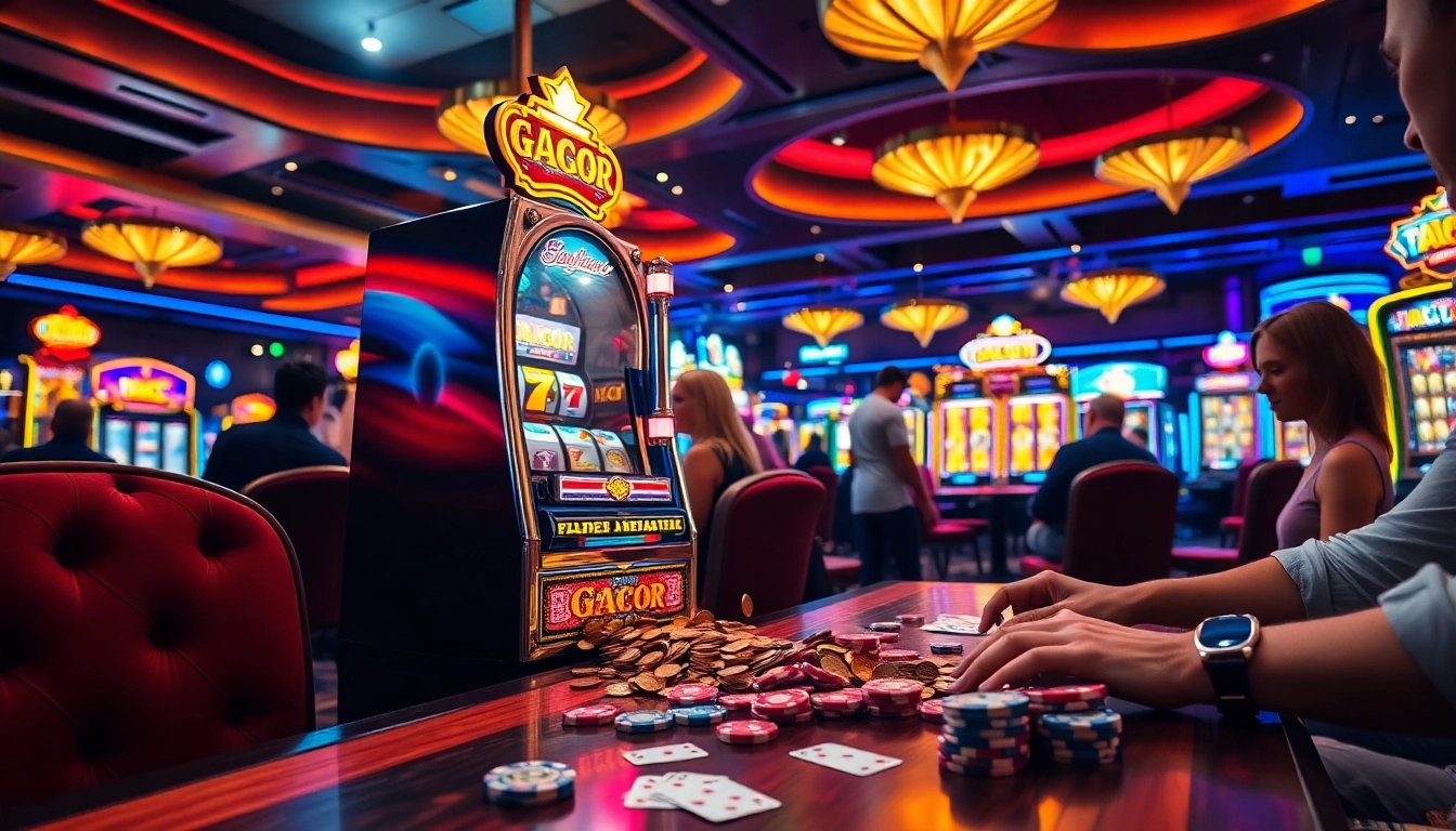 Experience the thrill of winning at a slot gacor machine in a luxurious casino setting.