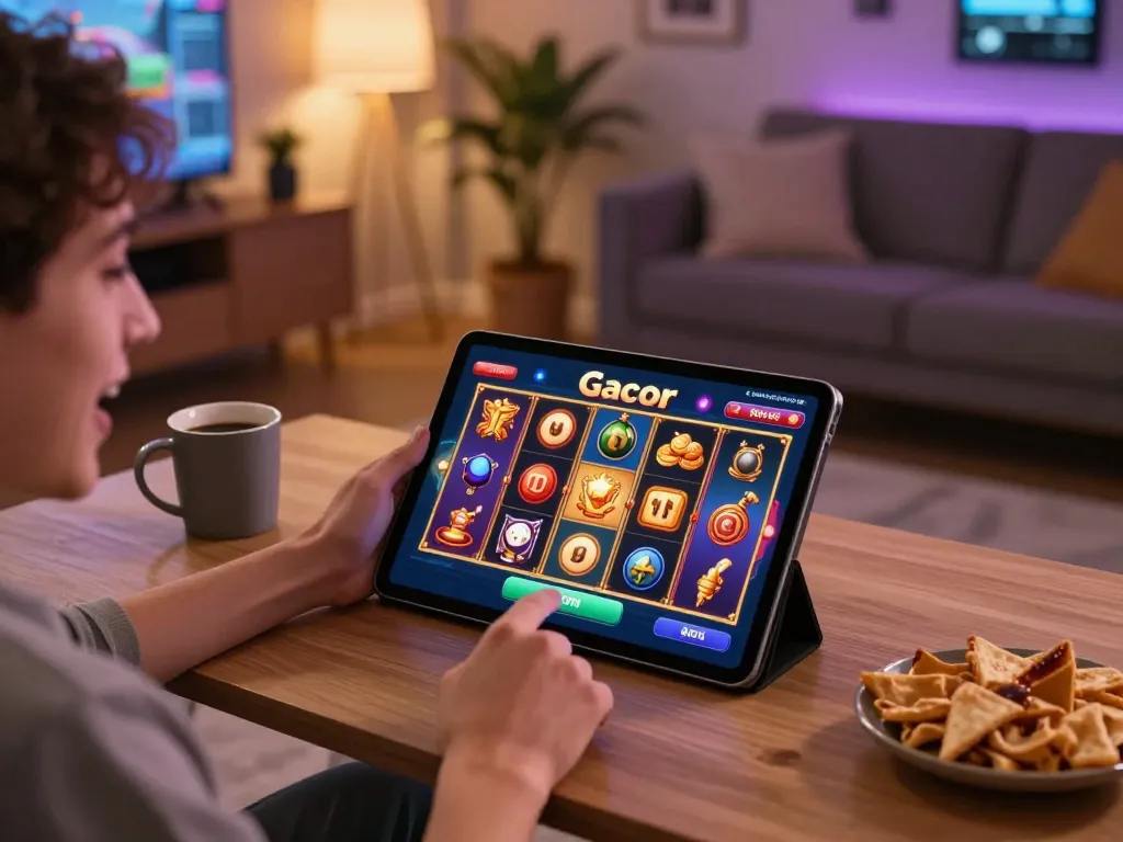 Experience winning spins on slot gacor with enthusiastic players engaging in online gaming.