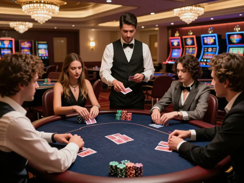 Experience the thrill of du88 poker strategy at an upscale casino with active players and dynamic gameplay.