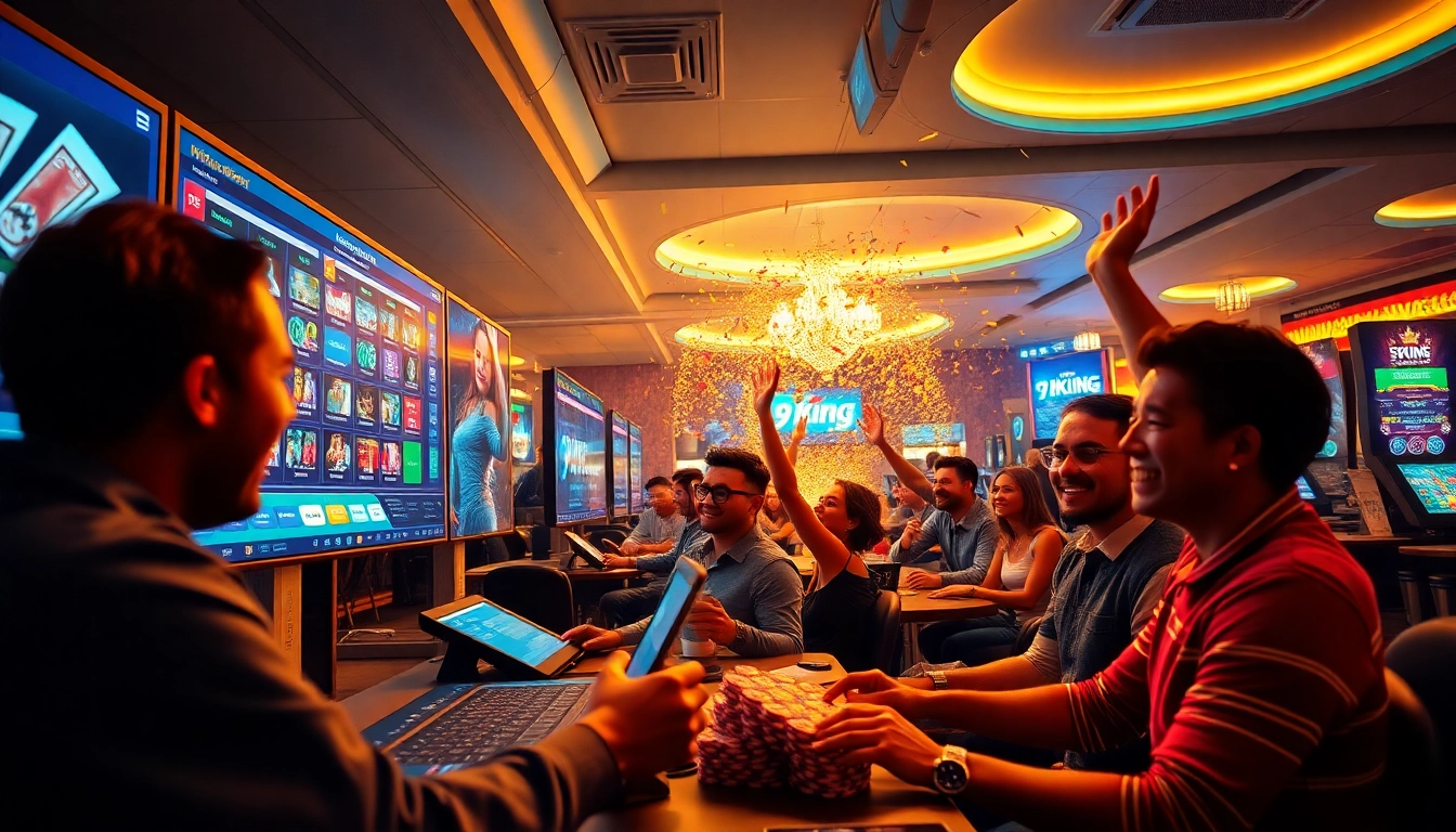 Exciting online gaming experience showcasing 79king hn with engaged players celebrating wins.