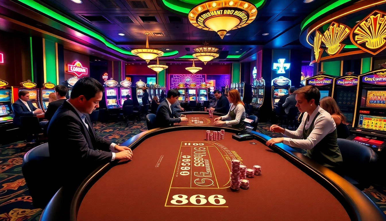 Experience the excitement of Bj66 at a luxurious casino blackjack table.