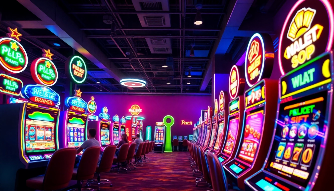 Kode4d link displayed in a vibrant online gaming environment with colorful slot machines.