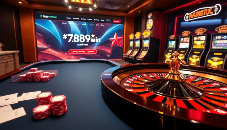 Engaging online casino experience featuring games at https://789win.apartments/ with vibrant chips and roulette.