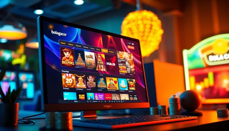 Engaging online bolagacor gambling platform with colorful games and inviting atmosphere.