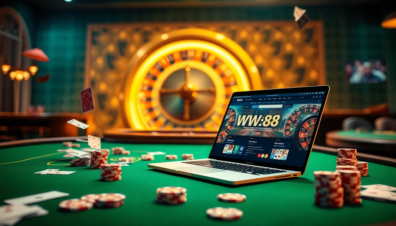 Engage with thrilling games on https://ww88b.com/ featuring luxurious poker tables and vibrant casino atmosphere.