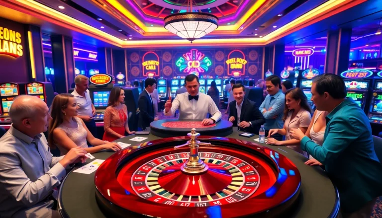 Engaging gamblers having fun at a poker table, emphasizing 링크모음 for easy access to gaming sites.