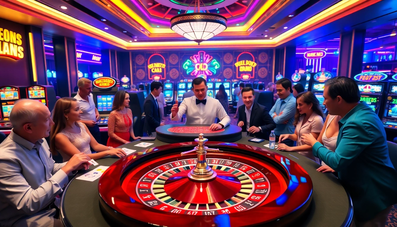 Engaging gamblers having fun at a poker table, emphasizing 링크모음 for easy access to gaming sites.