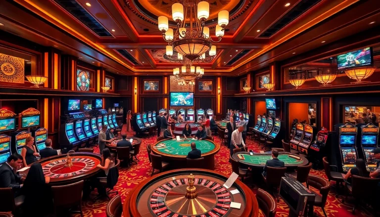 Immersive casino atmosphere at https://keobongda2.vip/ with vibrant gaming tables and engaged players.