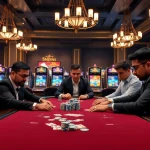 Engage in a thrilling poker match at eejl88888 com with vibrant chips and professional players.