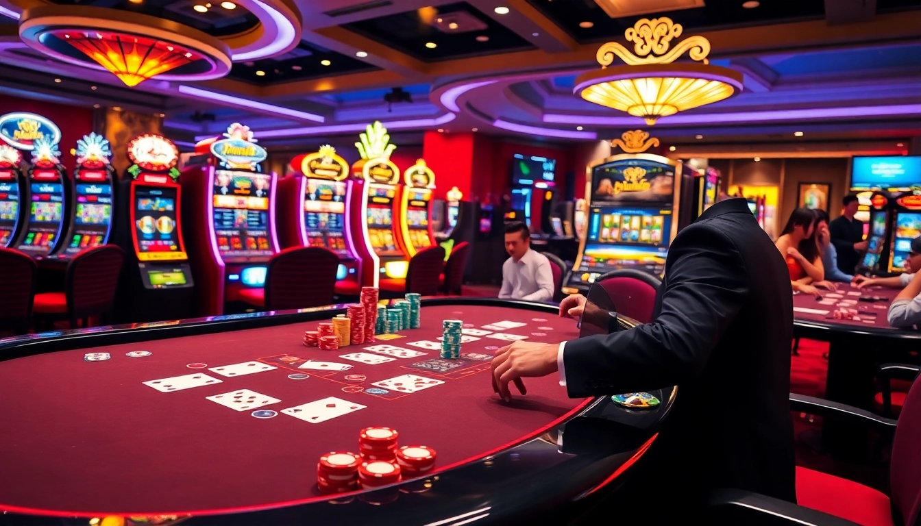 Join the thrill of gambling at https://thabet.vegas/ with engaging live table games and vibrant slot machines.
