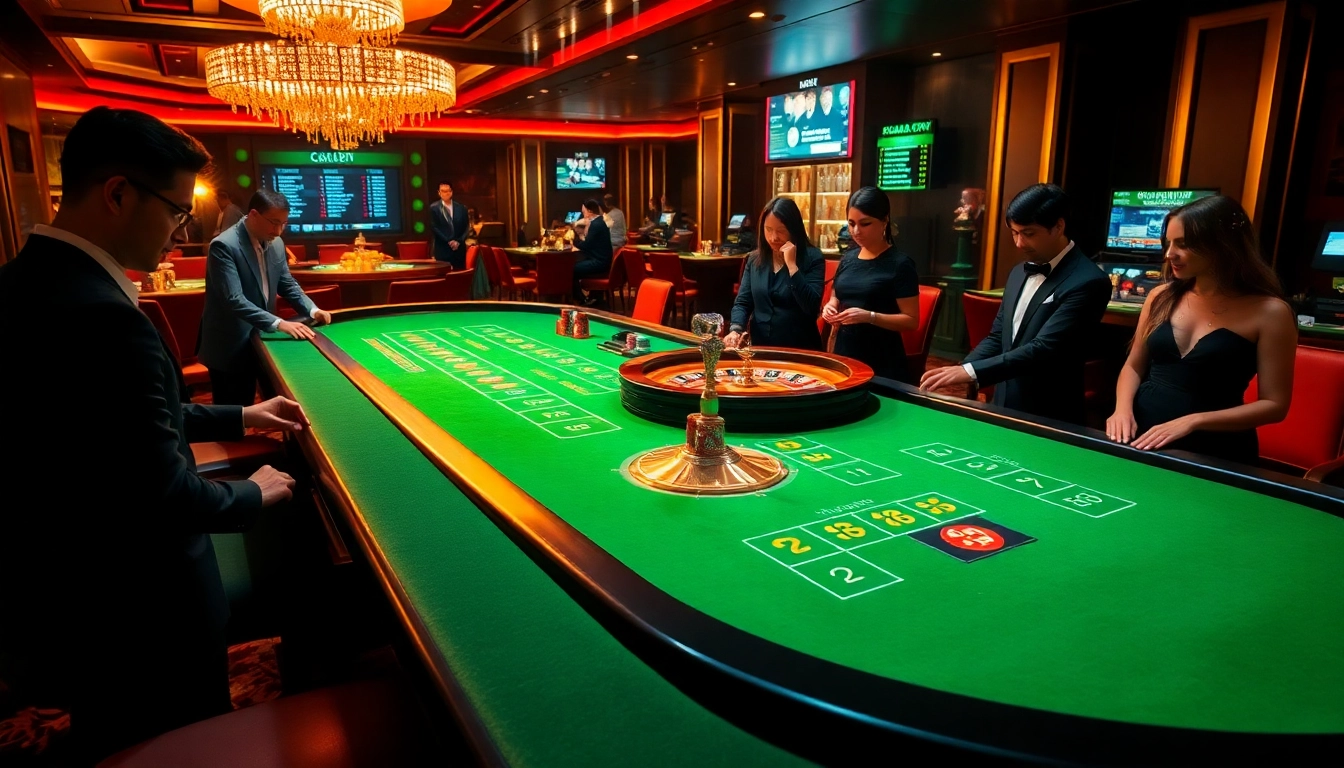 Experience the thrill of gambling at https://xx88tv.com/ with luxurious tables and vibrant casino elements.