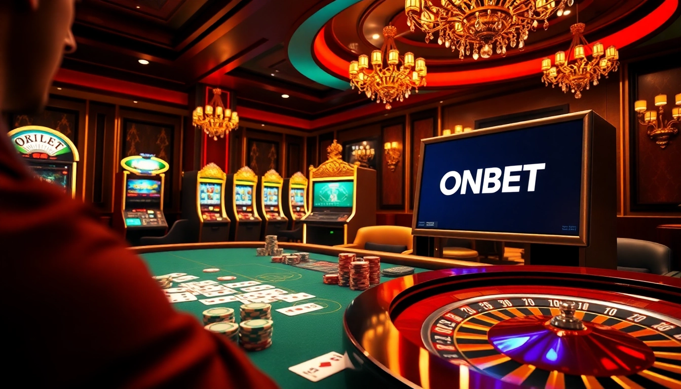 Experience thrilling casino action with ONBET's high-stakes poker and dazzling slot machines.