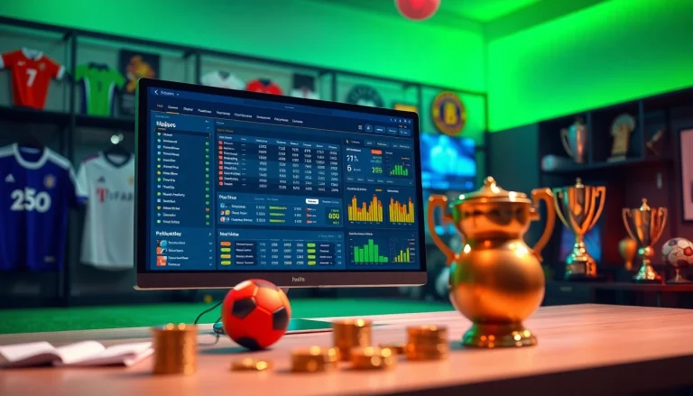 Visual representation of online sports betting interface focusing on แทงบอลยังไง strategies and features.