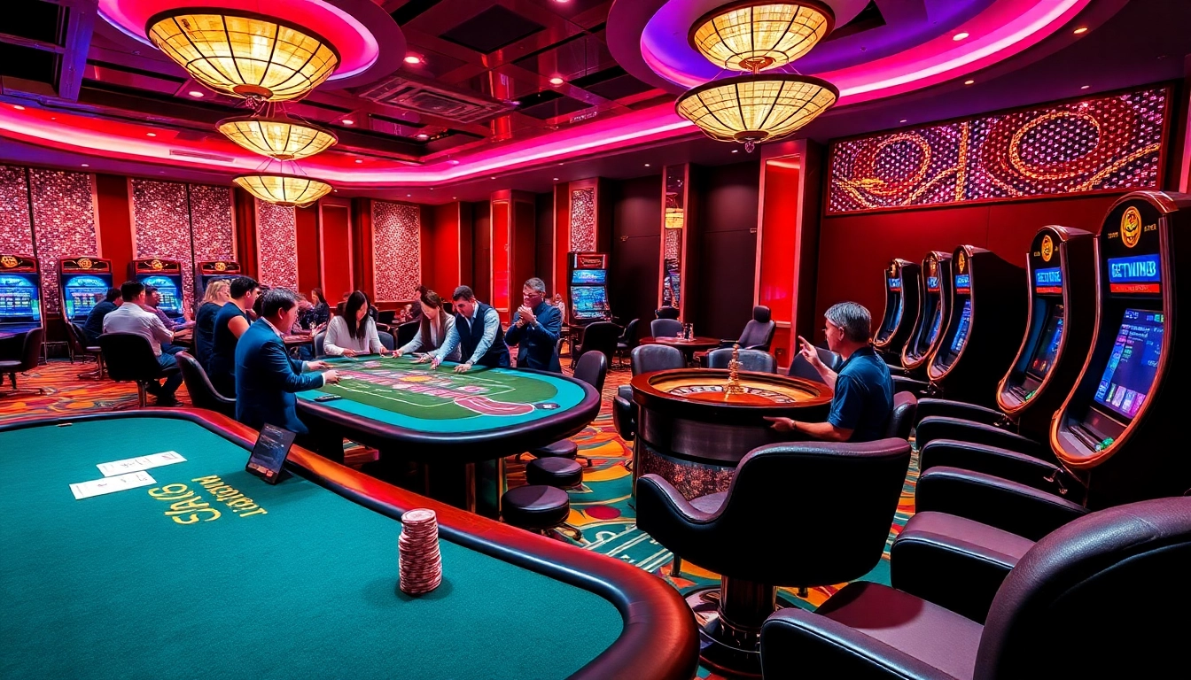 Experience thrilling gaming moments with Betwin88 at a vibrant casino venue.