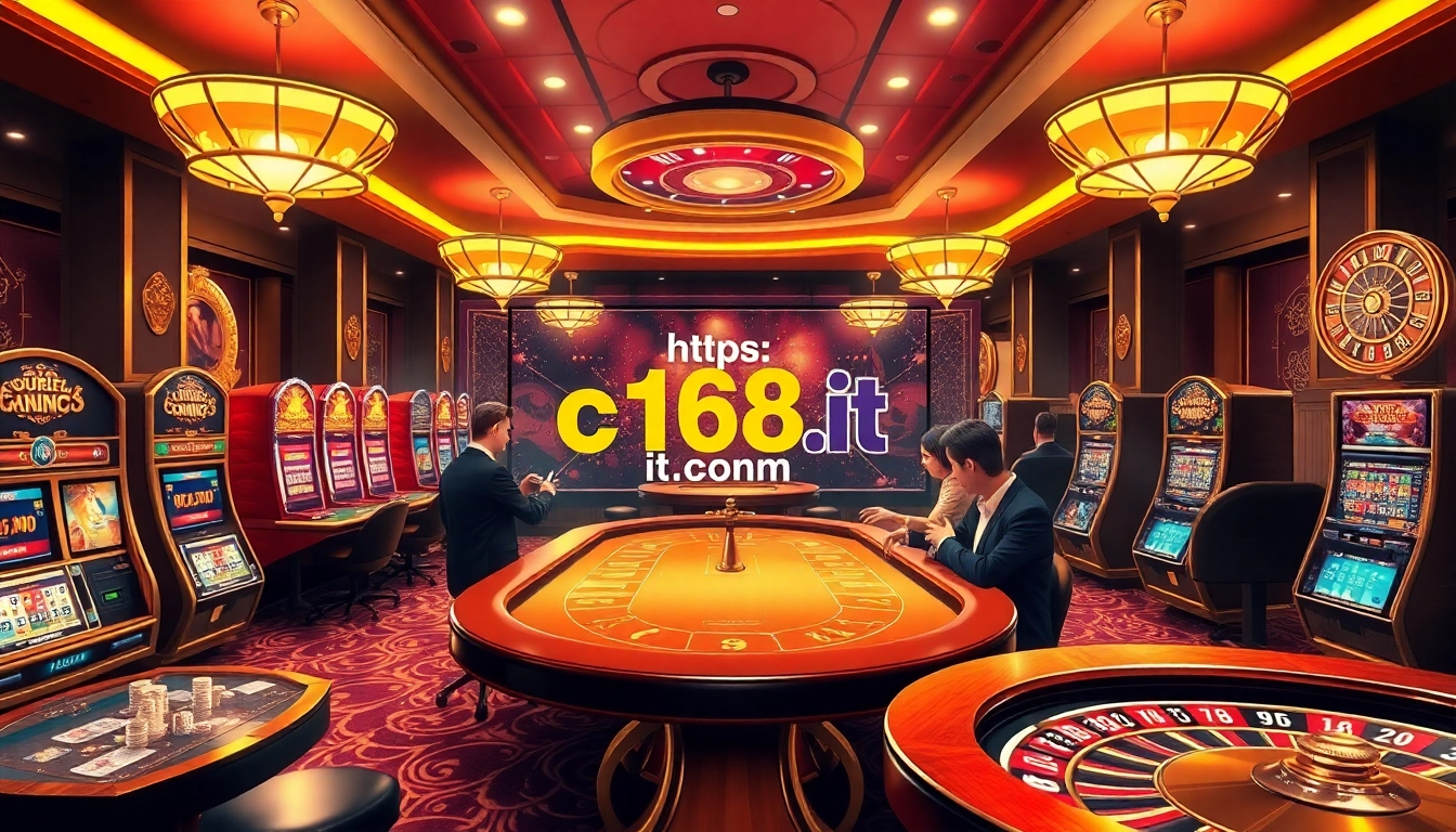 Exciting casino scene with players engaged in games at C168 - LINK TRANG CHỦ ĐĂNG NHẬP C168.COM.