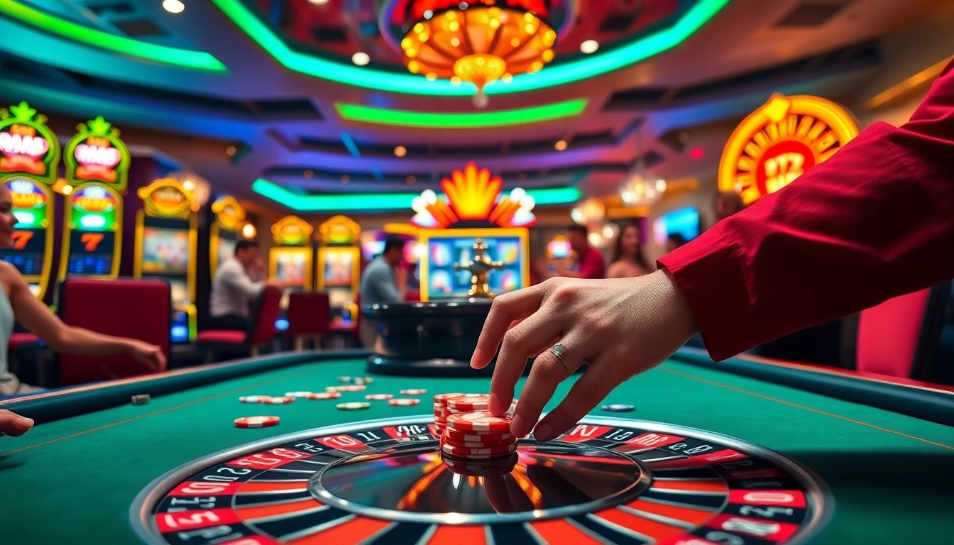 A thrilling moment at B52club casino with players engaged in high-stakes betting.