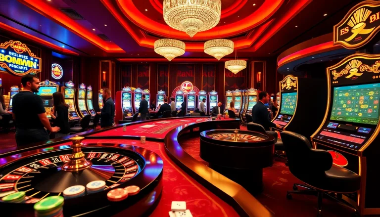 Experience thrilling games at BOMWIN with vibrant casino tables, exciting slot machines, and poker action.