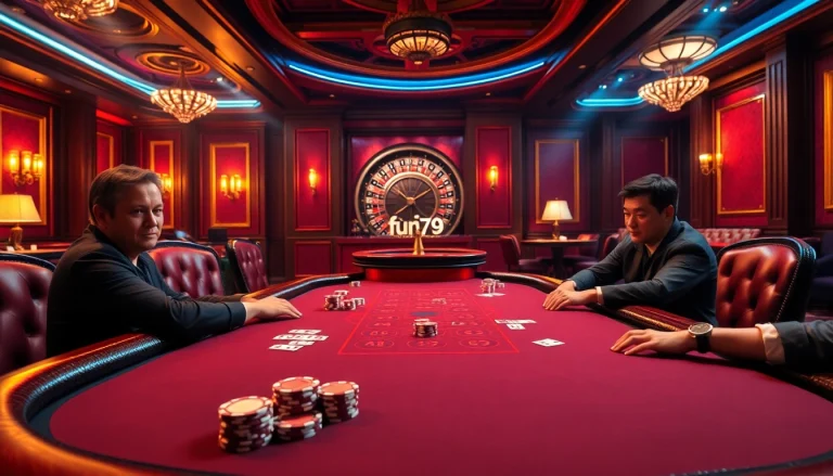 Experience thrilling gameplay at fun79 with vibrant casino tables and engaging poker action.