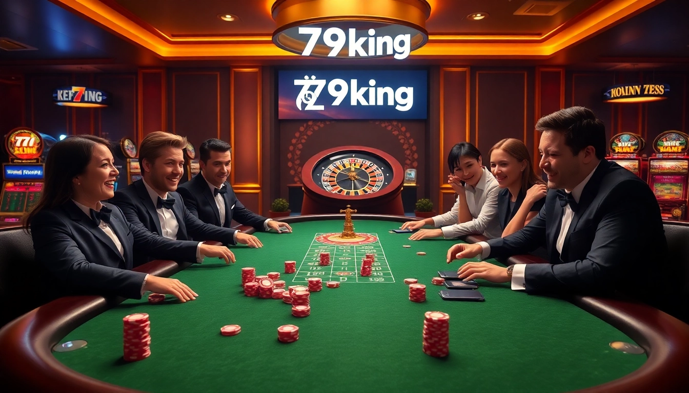 79king high-stakes poker action with luxury gaming environment and vibrant players.