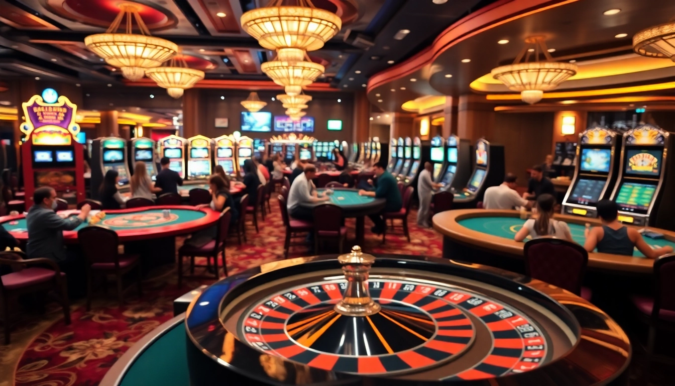 Experience the thrill of gambling at https://bl555.link/ with vibrant casino gaming scenes showcasing excitement.