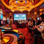 Experience the thrilling action of game vvjl at a vibrant casino with players and graphics.