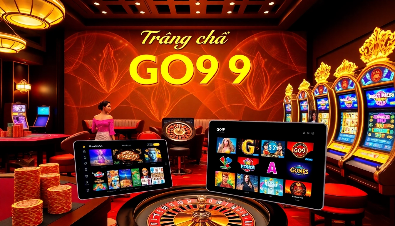 Experience thrilling gameplay at the Trang chủ GO99 with vibrant casino visuals and engaging designs.