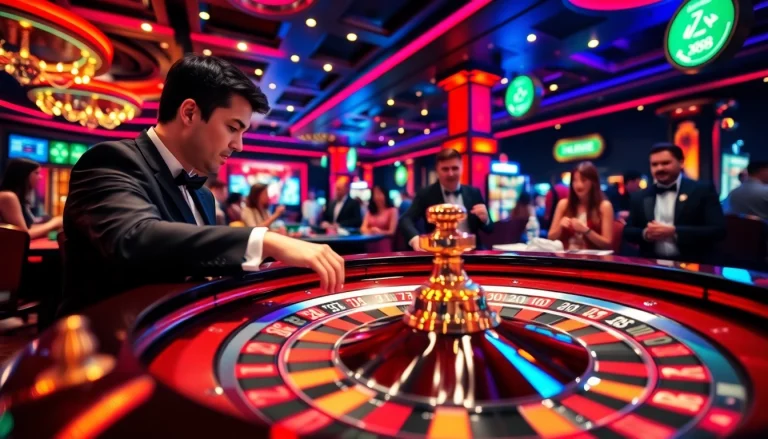 Experience thrilling roulette action at XX88 with vibrant chips and a stunning wheel.