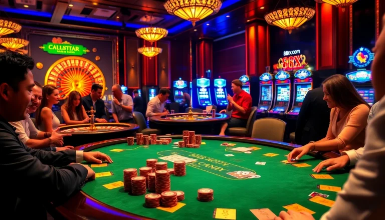 Experience high-stakes gambling at 88xx com's luxurious casino table scene with excited players.