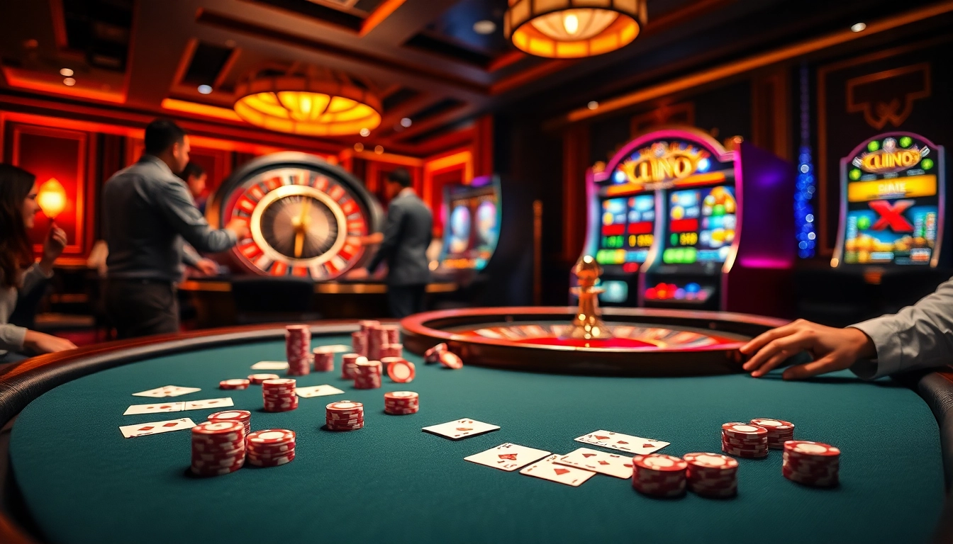 Experience thrilling gameplay at iWin with vibrant casino elements and luxurious ambiance.