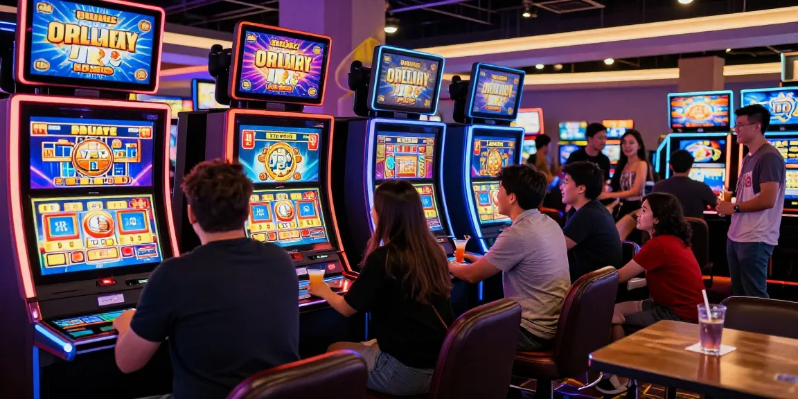 Engaged players enjoying bonus buy slots in a lively casino atmosphere