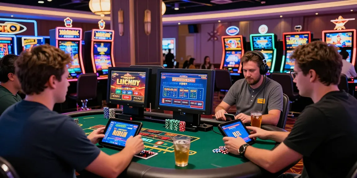 Players enjoying games at casinos that accept credit cards in an exciting online environment, showcasing vibrant gameplay and dynamic lighting.